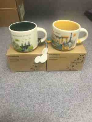 New Starbucks You Are Here Mug Ornaments:  Hollywood Studios And Epcot set - Sold on eBay Feb, 7th 2020 for $36.80