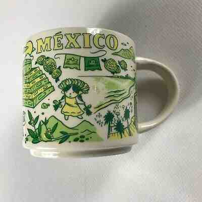 Starbucks Coffee Mug 2019 Mexico Cup 14oz Been There Series Ceramic Green Globe - Sold on eBay Feb, 10th 2020 for $34.88