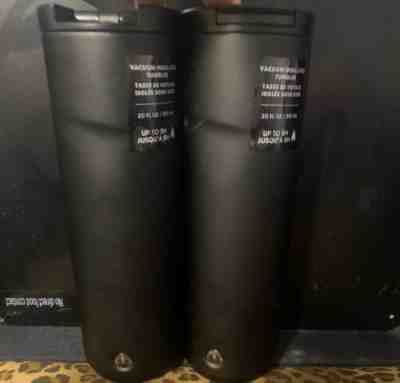 Starbucks Set Of 2 20 Oz Black Vaccum Insulated Tumbler - Sold on eBay Feb, 10th 2020 for $70.00