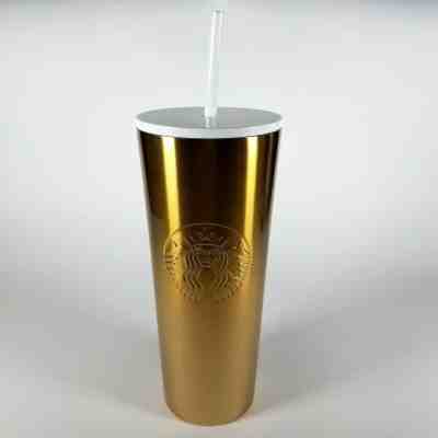 NEW Starbucks Holiday Tumbler Glitter Gradient GOLD Venti 24 oz. Cold Cup 2019  - Sold on eBay Feb, 10th 2020 for $33.99
