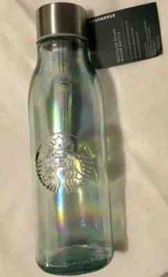 Starbucks Iridescent Rainbow Recycled Glass 20 Oz Water Bottle - Sold on eBay Feb, 9th 2020 for $35.00