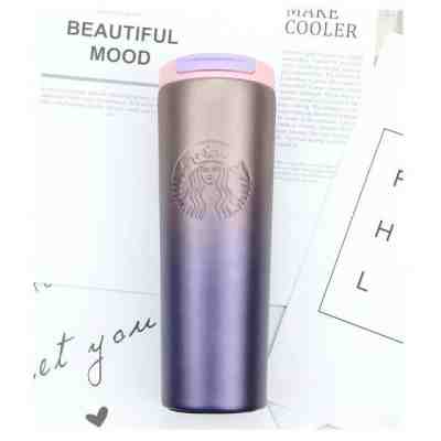 Starbucks Genuine Korea Etched Stainless Gift Coffee Tea Purple Tumbler 16 oz - Sold on eBay Feb, 9th 2020 for $50.99