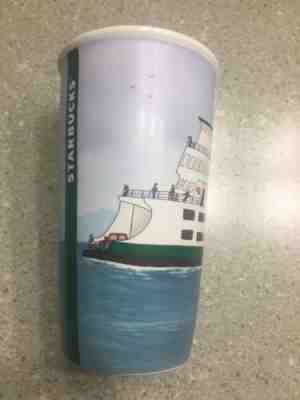 Starbucks 2016 Seattle Ferry 10 Oz. Ceramic Travel Tumbler Mug NEW - Sold on eBay Feb, 9th 2020 for $36.55