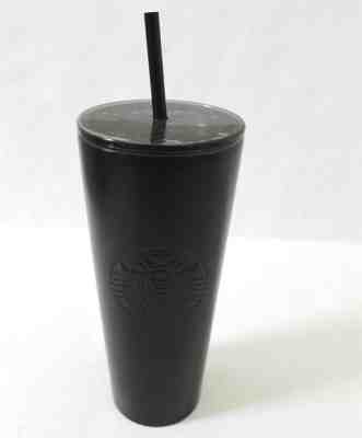 Starbucks Black Embossed Siren Stainless Steel Cold Cup Tumbler 24 oz - Sold on eBay Feb, 9th 2020 for $37.95