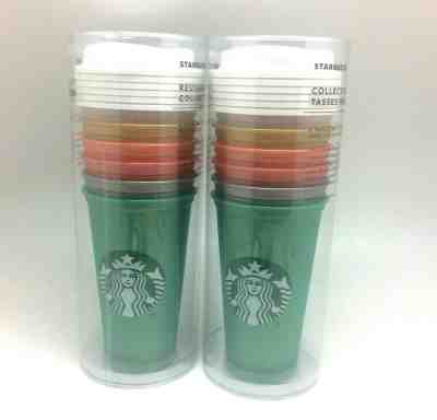 LIMITED 2018 Starbucks 16oz Reusable Cup Collection 12 Cups 12 Lids New - Sold on eBay Feb, 9th 2020 for $59.99