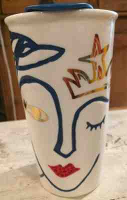 STARBUCKS 2016 ANNIVERSARY SIREN SWAROVSKI CRYSTAL RED LIPS CERAMIC TUMBLER CUP - Sold on eBay Feb, 9th 2020 for $49.95