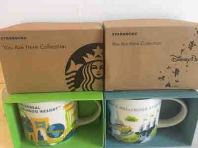 LOT OF 2: Hollywood Studios V3+ Universal Studios Orlando Starbucks Mugs - Sold on eBay Feb, 9th 2020 for $89.00