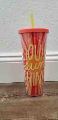 NEW Starbucks “Liquid Sunshine” Venti Acrylic Cold Cup 24oz Travel Tumbler RARE  - Sold on eBay Feb, 9th 2020 for $39.99