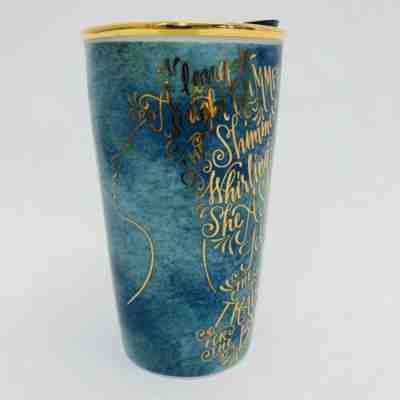 Starbucks Mermaid Siren Song ceramic double wall 12 oz blue green tumbler 2016  - Sold on eBay Feb, 9th 2020 for $74.99