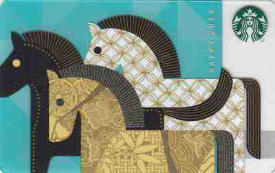 KOREA STARBUCKS COLLECTIBLE CARD BLUE HORSE (6094) VHTF - Sold on eBay Feb, 9th 2020 for $59.99