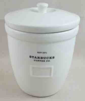 Starbucks 2002 Abbey Barista White Ceramic Coffee Canister Cookie Jar 64 Oz - Sold on eBay Feb, 8th 2020 for $36.95