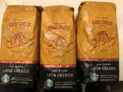 New Sealed Starbucks Casi Cielo Coffee Whole Bean Medium Roast 1 Lb (Lot Of 3) - Sold on eBay Feb, 8th 2020 for $30.00