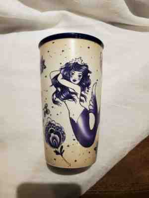 Starbucks 2016 Tattoo Sailor Siren Mermaid Ceramic Tumbler Travel Mug  - Sold on eBay Feb, 14th 2020 for $35.00