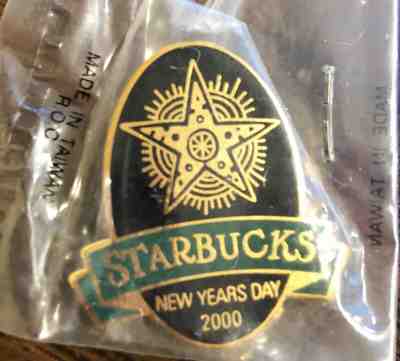 Starbucks 2000 New Years Day pin - NIP - Sold on eBay Feb, 14th 2020 for $35.00