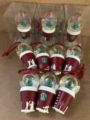 **HTF** STARBUCKS COFFEE MUG XMAS TREE ORNAMENTS - SET OF 10  - Sold on eBay Feb, 14th 2020 for $43.56