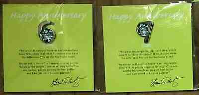 2 China Starbucks coffee happy anniversary pins for one buyer - Sold on eBay Feb, 14th 2020 for $30.00