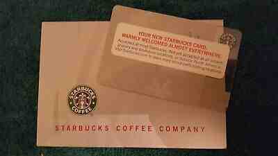 STARBUCKS 1st Gift Card-Ever Nr MINT 2001 SNOWFLAKE w/NEW Silver Swirl Sleeve - Sold on eBay Feb, 14th 2020 for $88.88