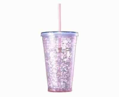 Starbucks KOREA 2018 Valentine’s day Cat Heart Glitter Cold cup 473ml - Sold on eBay Feb, 14th 2020 for $41.99
