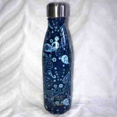 Starbucks Swell Liberty Blue Paisley Fabric Water Bottle Stainless Steel 17 Oz - Sold on eBay Feb, 13th 2020 for $33.00