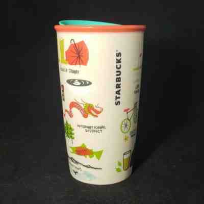 Starbucks Coffee Seattle Neighborhood Icons Tumbler Travel Mug Bigfoot 12 oz - Sold on eBay Feb, 13th 2020 for $36.95