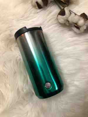 Starbucks 2018 Tall Ombre Teal Sparkle Travel Coffee Mug 12oz Stainless Steel - Sold on eBay Feb, 13th 2020 for $30.00