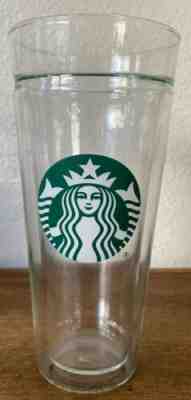 2017 Starbucks Venti Clear Glass Double Wall Cold Cup Tumbler! No Lid - Sold on eBay Feb, 12th 2020 for $34.99