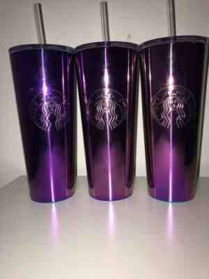 2019  Starbucks Iridescent Cold Cup Pink/Yellow Stainless Steel Tumbler 24oz NIP - Sold on eBay Feb, 12th 2020 for $35.00