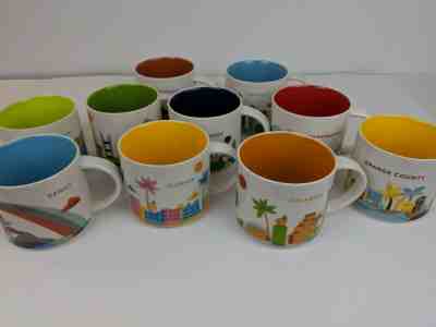 Starbucks 'You are Here' mug lot of 10 various mugs. Excellent condition. - Sold on eBay Feb, 12th 2020 for $61.00
