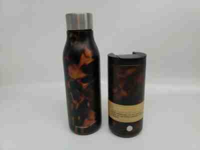 Starbucks Stainless Steel Brown Black Vacuum Tumbler & Water Bottle Tortoise  - Sold on eBay Feb, 11th 2020 for $99.99