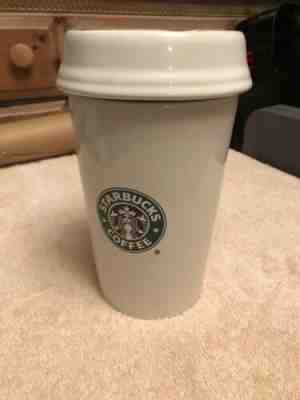Starbucks Barista 2000 Ceramic To Go Cup Coffee Canister, green mermaid Locwal1 - Sold on eBay Feb, 11th 2020 for $40.00