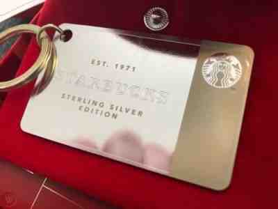 2014 Starbucks .925 Sterling Silver Gift Card Keychain $0 Balance Never swiped - Sold on eBay Feb, 11th 2020 for $120.00