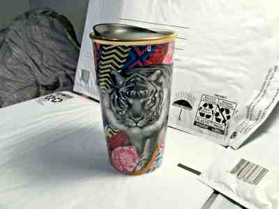 Starbucks- Tristan Eaton  - Tiger Ceramic Travel Mug - See Pics - Sold on eBay Feb, 11th 2020 for $75.00