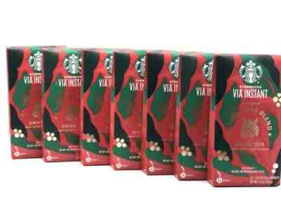 Starbucks VIA Instant Coffee Christmas Blend Vintage 2019 7 Boxes 84 Packets NEW - Sold on eBay Feb, 11th 2020 for $85.00