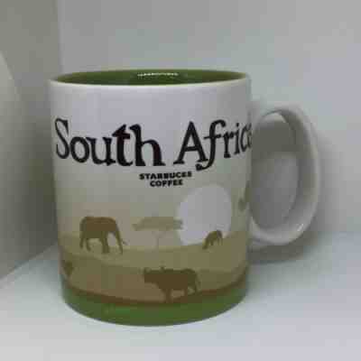 Starbucks South Africa Mug Icon Lion Tree Life Big 5 Rhino Safari Coffee Cup New