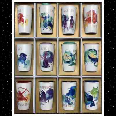 New Rare China 2017 Starbucks 12oz Constellation Astrology Zodiac Sign Mug 1pcs - Sold on eBay Feb, 11th 2020 for $65.00