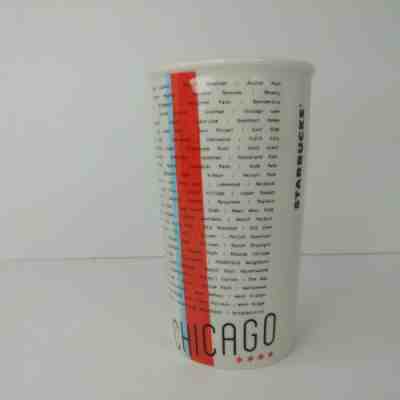 Starbucks 2017 Chicago Illinois Ceramic Travel Tumbler 12 oz Mug - Sold on eBay Feb, 11th 2020 for $34.99