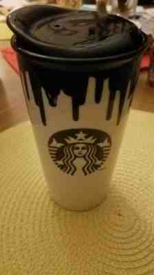 Starbucks Band of Outsiders Double Wall Ceramic Travel Mug Black Drip 12 fl oz - Sold on eBay Feb, 11th 2020 for $38.50