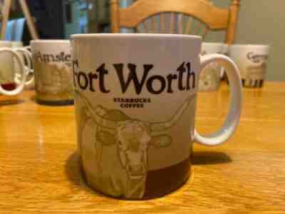 Starbucks Fort Worth 2009 Collector Series Mug 16oz  Longhorn  Skyline - Sold on eBay Feb, 10th 2020 for $34.00