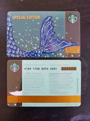 Starbucks Special Edition Anniversary Mermaid Cyprus Card RARE - Sold on eBay Feb, 10th 2020 for $35.00