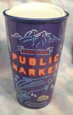 Starbucks Pike Place Public Market Ceramic Travel Tumbler NWT - Sold on eBay Feb, 15th 2020 for $48.96