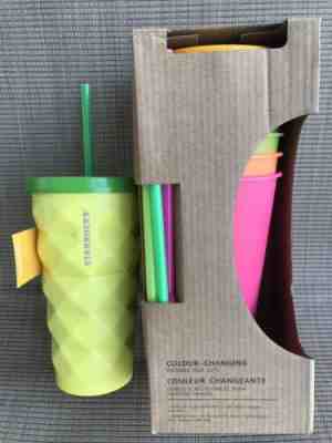 Starbucks Hawaii Pineapple Tumbler 16 oz. Bundled Color Changing Cups (nonbrand) - Sold on eBay Feb, 15th 2020 for $55.00