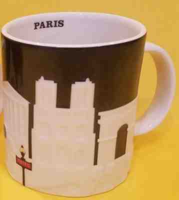 Starbucks Paris 3D Relief Collector Series Mug 2011 Skyline Eiffel Tower 16 oz - Sold on eBay Feb, 15th 2020 for $40.00