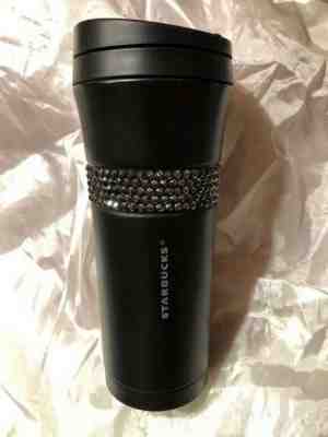 Starbucks Stainless Steel Tumbler Matte Black 16 Oz Swarovski Crystals. - Sold on eBay Feb, 15th 2020 for $75.00