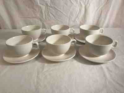 6x - Starbucks 2004 At Home Collection White Mugs & Saucers 8oz Cups Tea Coffee - Sold on eBay Feb, 15th 2020 for $65.00