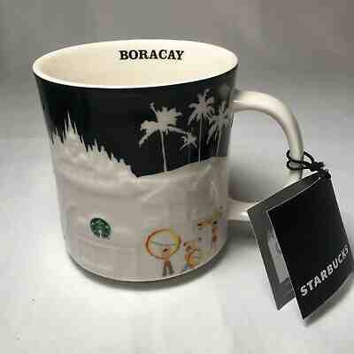 Starbucks Brand New Relief Boracay Black Skyline Mug 2013 16oz - Sold on eBay Feb, 15th 2020 for $39.99