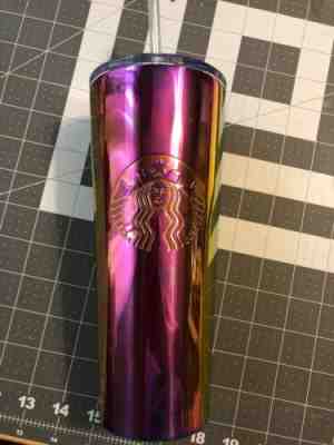 New 2019 Starbucks Cold Cup Iridescent Pink Purple Stainless Steel Tumbler 24 Oz - Sold on eBay Feb, 15th 2020 for $35.00