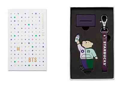 BTS + Starbucks Korea Be the Brightest Stars Purple Bearista Card Cup Free gift - Sold on eBay Feb, 15th 2020 for $32.99