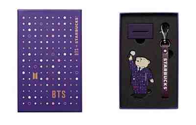 BTS + Starbucks Korea Be the Brightest Stars Purple Bearista Card Bomb Free gift - Sold on eBay Feb, 15th 2020 for $32.99