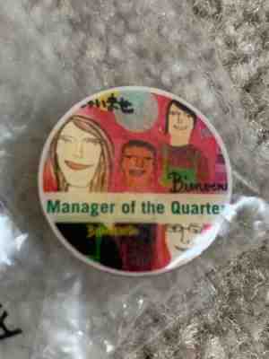 Starbucks Coffee Barista MANAGER OF THE QUARTER Apron Hat Lapel Pin Rare  - Sold on eBay Feb, 13th 2020 for $39.95