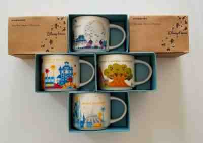 Disney Starbucks "You Are Here" Collection Mugs Set Of 4 - Sold on eBay Feb, 12th 2020 for $115.00
